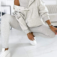 WW | Set Oversize Hoodie Leggings Loungewear Set Damenbekleidung