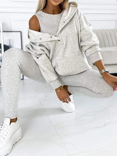 WW | Set Oversize Hoodie Leggings Loungewear Set Damenbekleidung