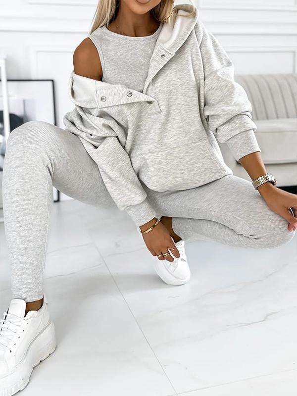 WW | Set Oversize Hoodie Leggings Loungewear Set Damenbekleidung