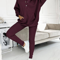 WW | Set Oversize Hoodie Leggings Loungewear Set Damenbekleidung