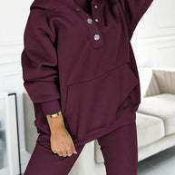 WW | Set Oversize Hoodie Leggings Loungewear Set Damenbekleidung