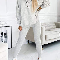 WW | Set Oversize Hoodie Leggings Loungewear Set Damenbekleidung