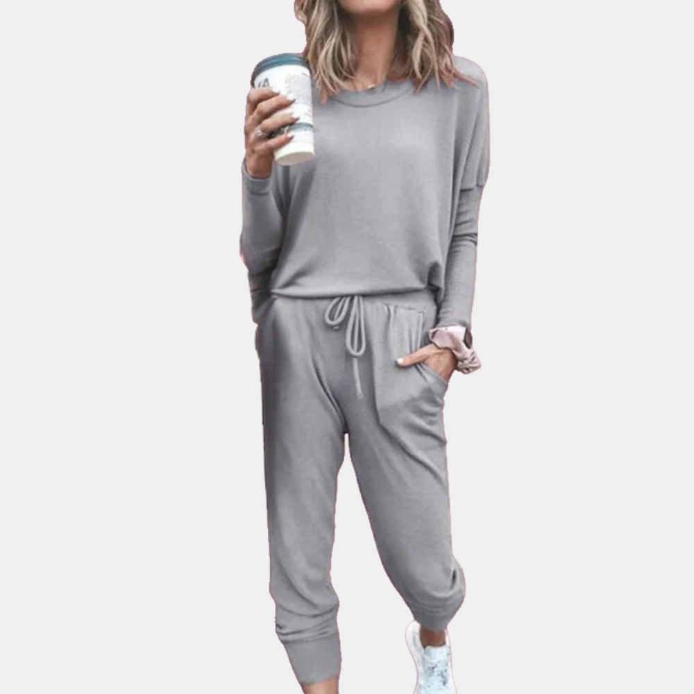 WW | Lange Ärmel Lockerer Sitz Lounge Set Medesatz Damen