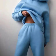 WW | Bequeme Kapuzenpullover- und Jogginghosen-Set für Frauen