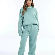 WW | Bequeme Kapuzenpullover- und Jogginghosen-Set für Frauen