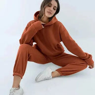 WW | Bequeme Kapuzenpullover- und Jogginghosen-Set für Frauen