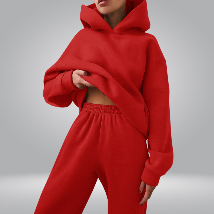 W&W Mode | Trainingsanzug Lässiges 2-teiliges Hoodie & Sweatpants Set für Damen