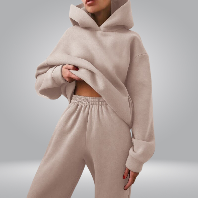 W&W Mode | Trainingsanzug Lässiges 2-teiliges Hoodie & Sweatpants Set für Damen