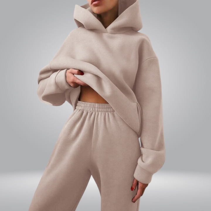 W&W Mode | Trainingsanzug Lässiges 2-teiliges Hoodie & Sweatpants Set für Damen