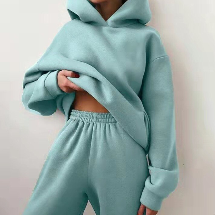 W&W Mode | Trainingsanzug Lässiges 2-teiliges Hoodie & Sweatpants Set für Damen