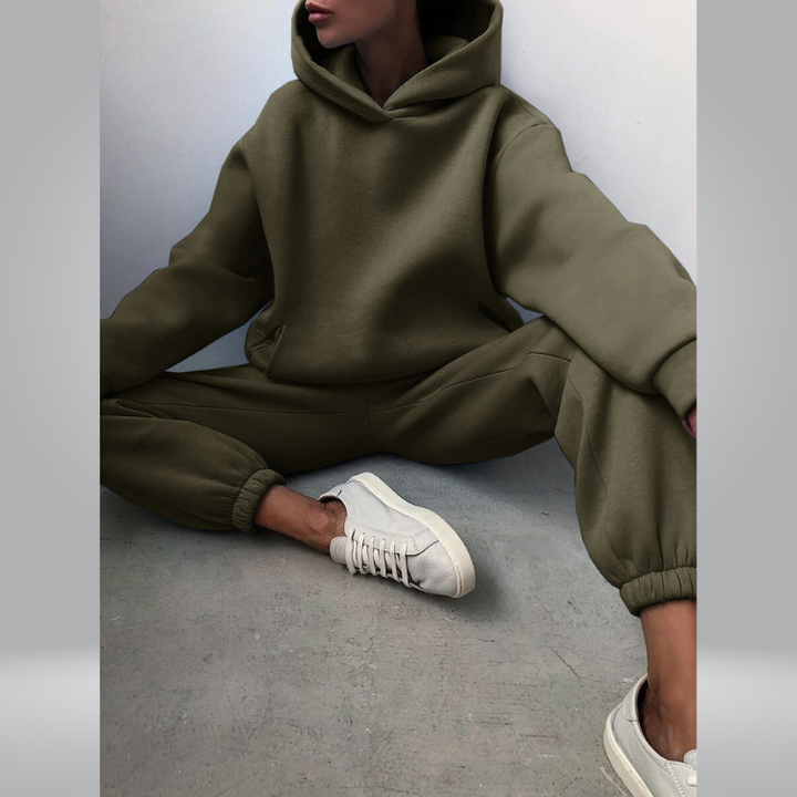 W&W Mode | Trainingsanzug Lässiges 2-teiliges Hoodie & Sweatpants Set für Damen