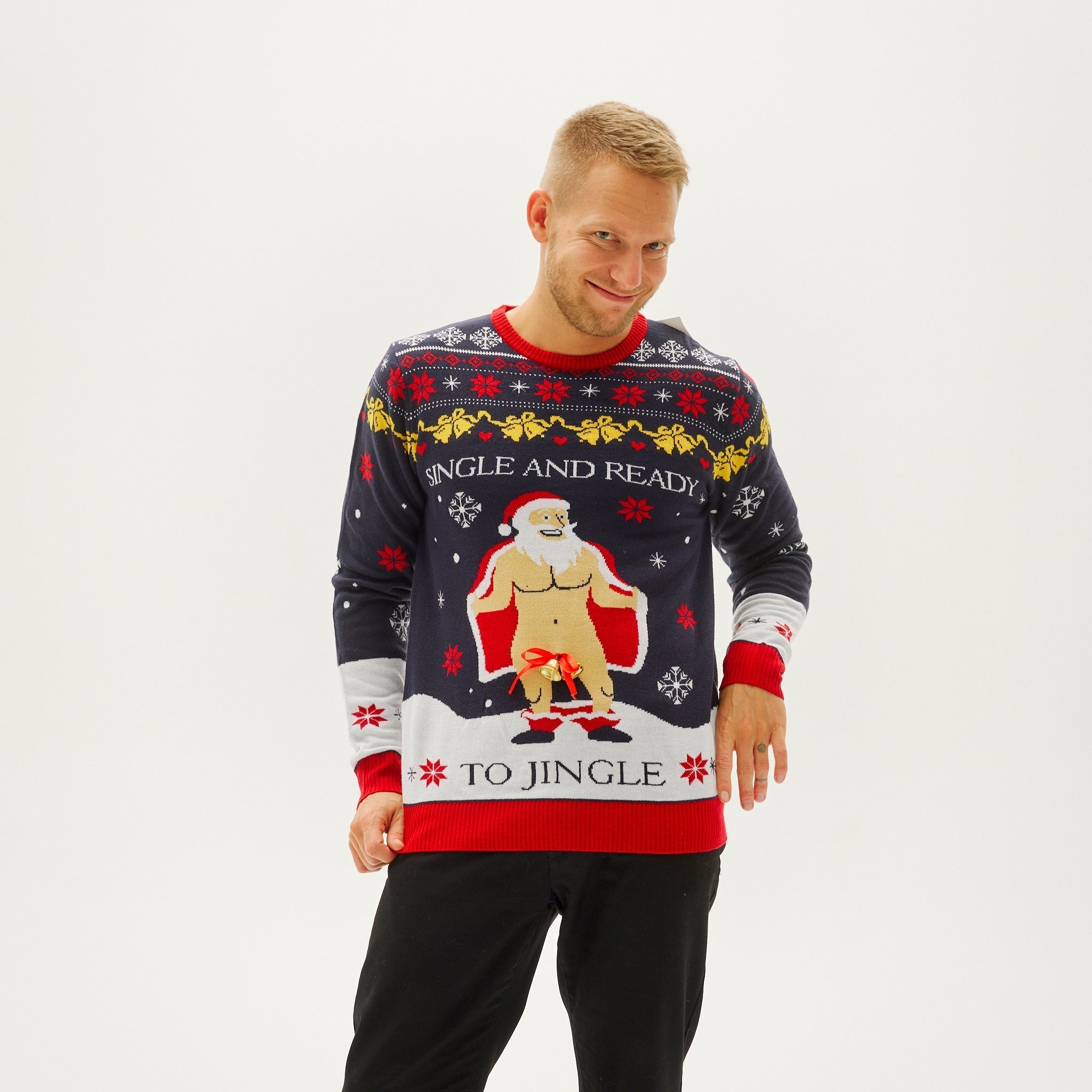 WW | Der Single und Bereit zu Jingle Weihnachts-Pullover - Herren