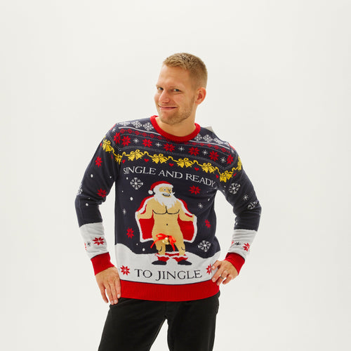 WW | Der Single und Bereit zu Jingle Weihnachts-Pullover - Herren