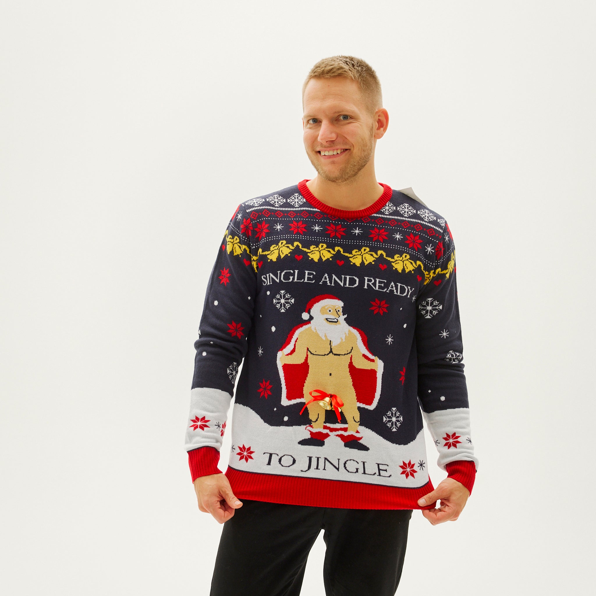 WW | Der Single und Bereit zu Jingle Weihnachts-Pullover - Herren