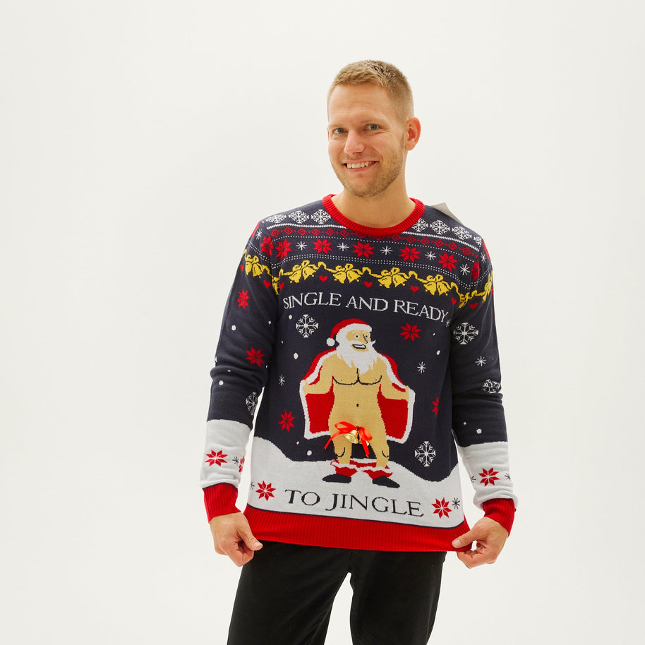 WW | Der Single und Bereit zu Jingle Weihnachts-Pullover - Herren