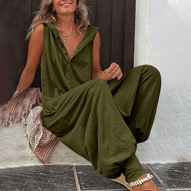 W&W Mode | Damen ärmelloser Jumpsuit