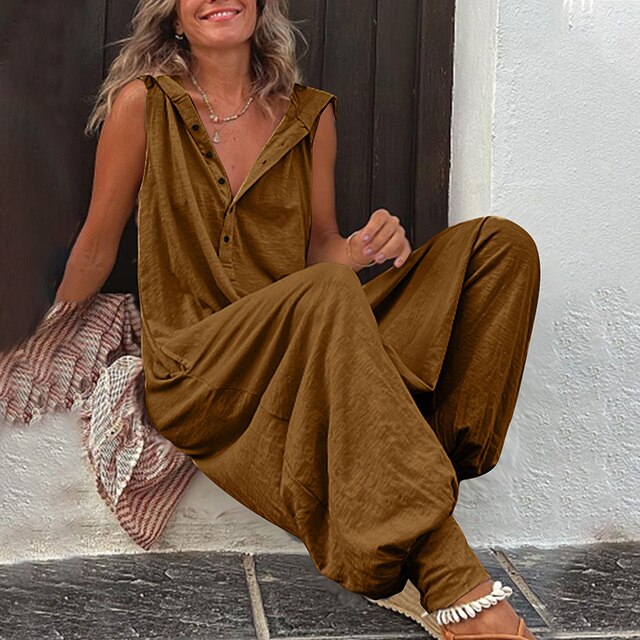W&W Mode | Damen ärmelloser Jumpsuit