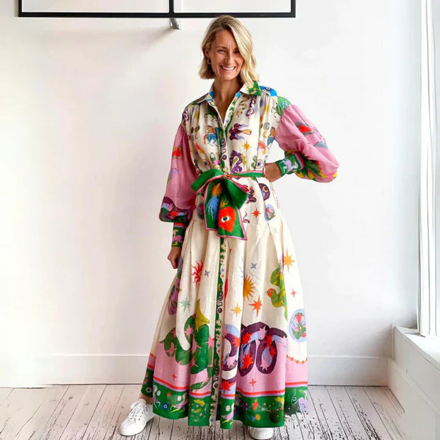 WW | Italienisches Maxikleid Mit Fließendem Design Für Frauen