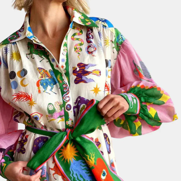 WW | Italienisches Maxikleid Mit Fließendem Design Für Frauen