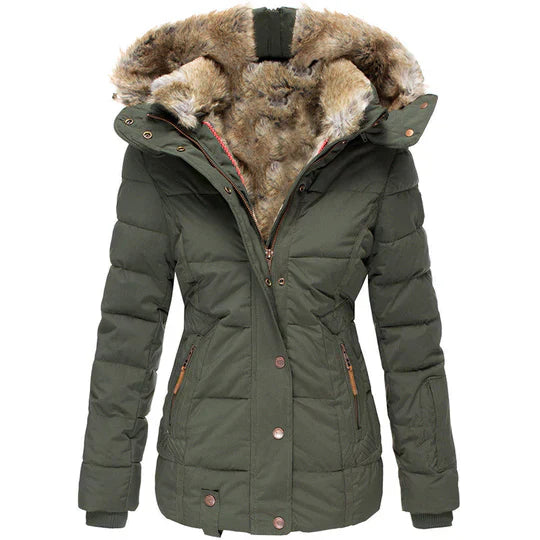 WW - Warme Winterjacke mit Fellkapuze