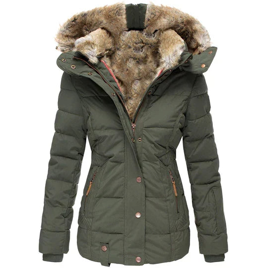 W&W Mode - Warme Winterjacke mit Fellkapuze