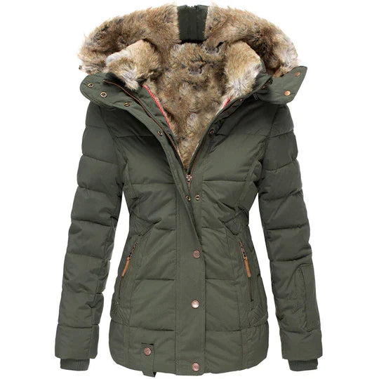 W&W Mode - Warme Winterjacke mit Fellkapuze