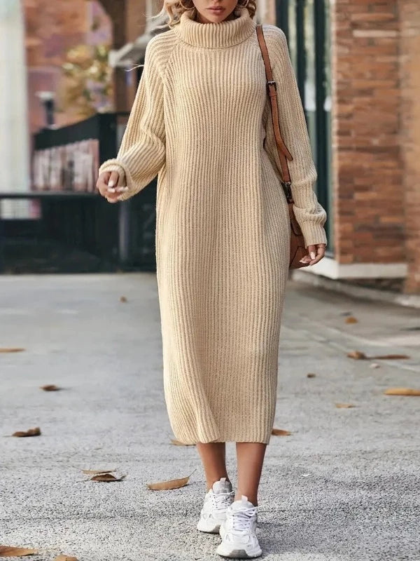 W&W Mode - Elegante Stickad Klänning - Damen Strickkleid für Stil und Komfort