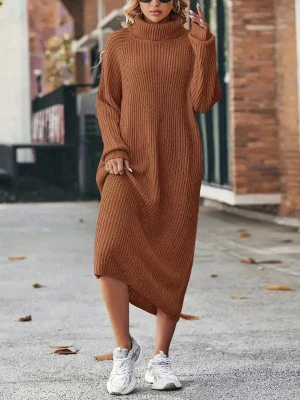 W&W Mode - Elegante Stickad Klänning - Damen Strickkleid für Stil und Komfort