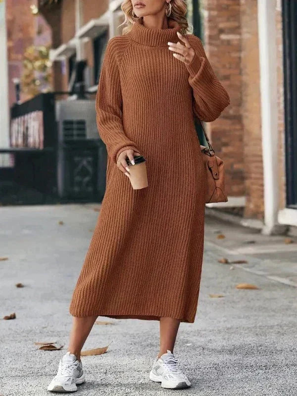 W&W Mode - Elegante Stickad Klänning - Damen Strickkleid für Stil und Komfort