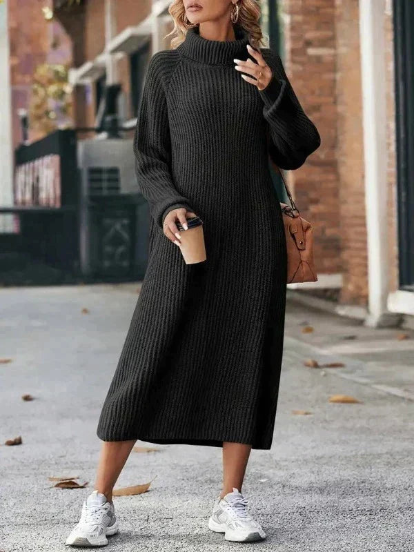 W&W Mode - Elegante Stickad Klänning - Damen Strickkleid für Stil und Komfort