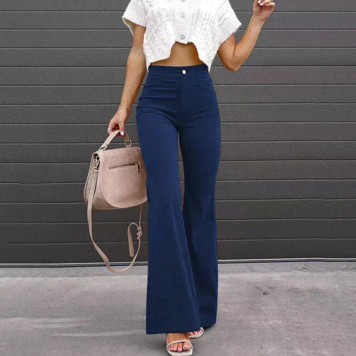 W&W Mode | Corduroy-Hose - Hohe Taille Damenhose für einen trendigen Look