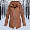 WW | Hooded Raincoat - Thigh-Length Zip Front Raincoat