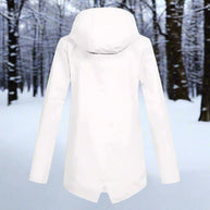 WW | Hooded Raincoat - Thigh-Length Zip Front Raincoat