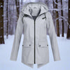 WW | Hooded Raincoat - Thigh-Length Zip Front Raincoat