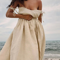 WW | Vintage Leinen Strandkleid