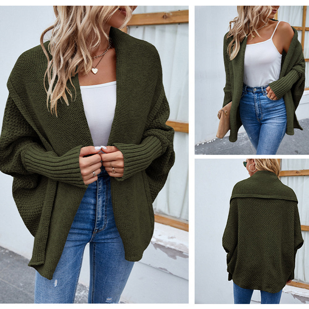 WW | Strickpullover mit Fledermausärmeln für Damen