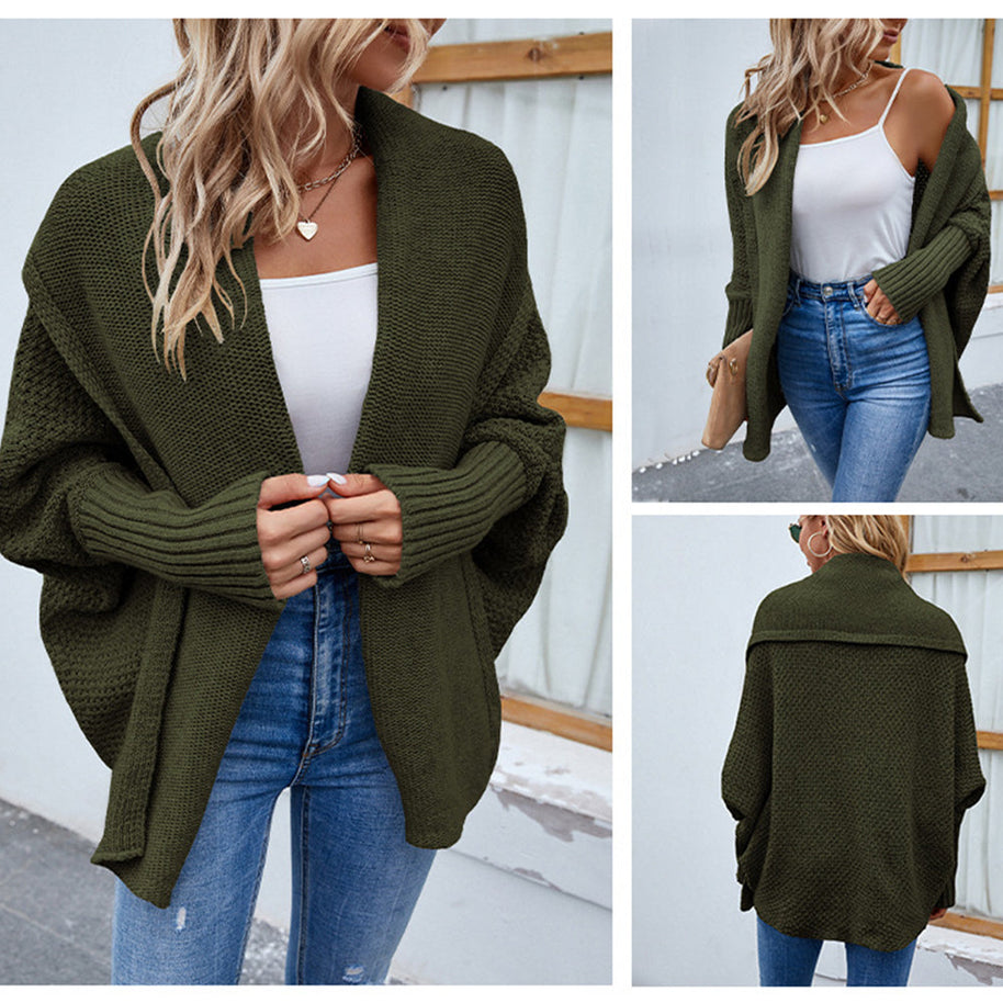 WW | Strickpullover mit Fledermausärmeln für Damen