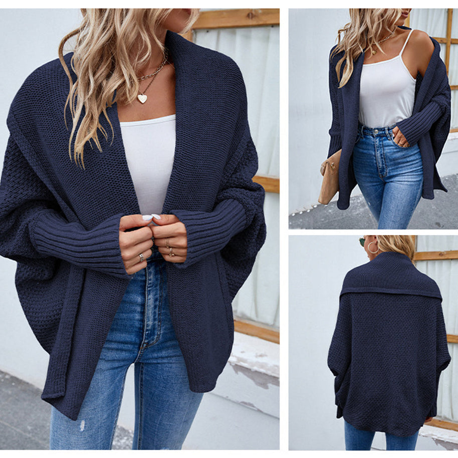 WW | Strickpullover mit Fledermausärmeln für Damen