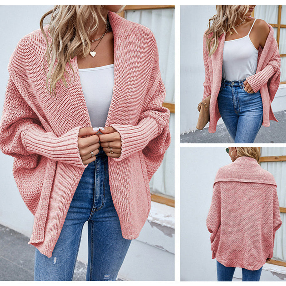 WW | Strickpullover mit Fledermausärmeln für Damen