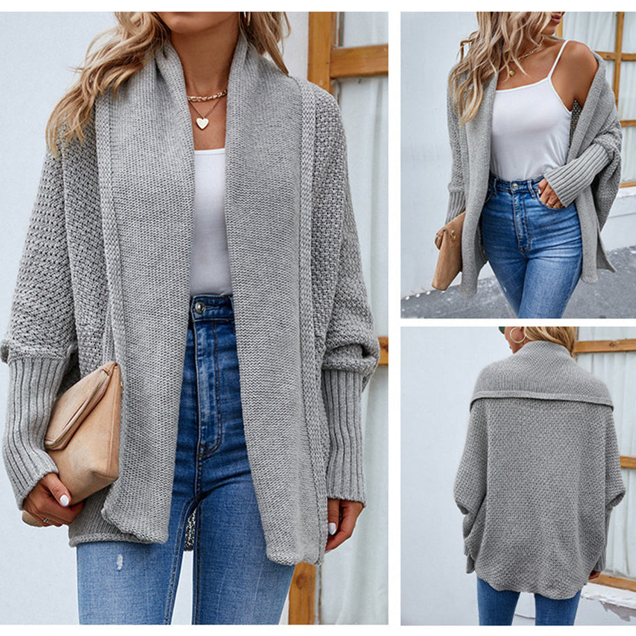 WW | Strickpullover mit Fledermausärmeln für Damen