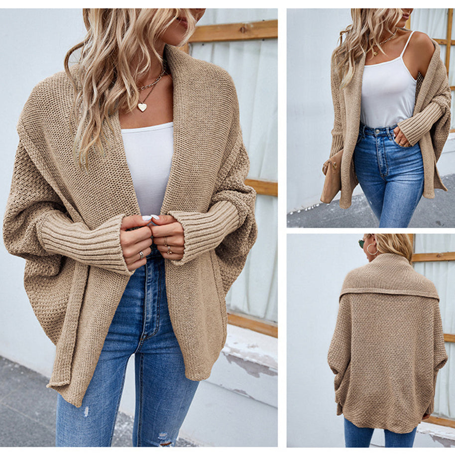 WW | Strickpullover mit Fledermausärmeln für Damen