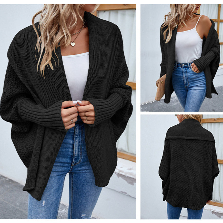 WW | Strickpullover mit Fledermausärmeln für Damen