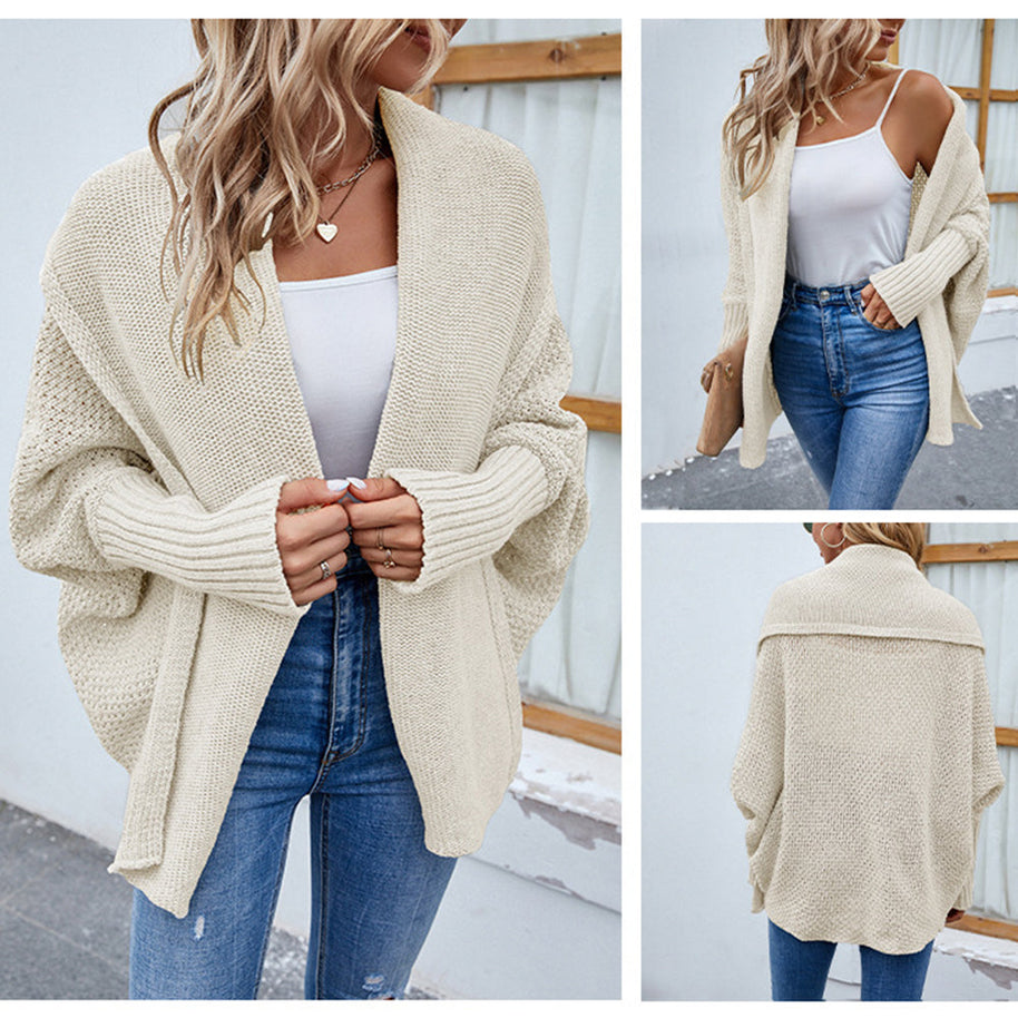 WW | Strickpullover mit Fledermausärmeln für Damen