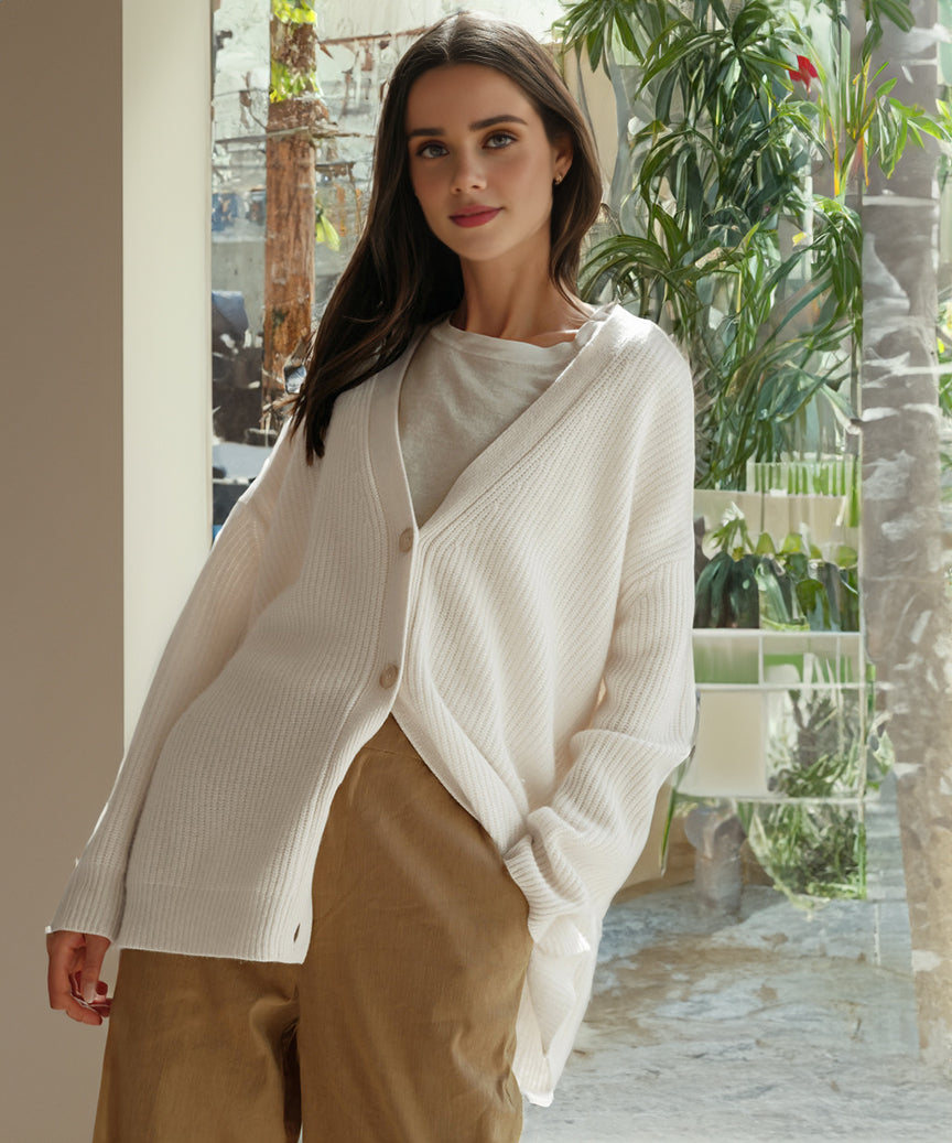 W&W Mode | Strickjacke Übergröße Knopfleiste Strickjacke Damenbekleidung