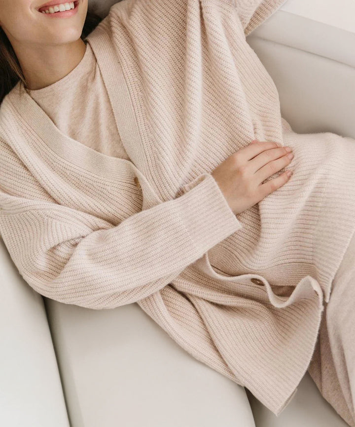 W&W Mode | Strickjacke Übergröße Knopfleiste Strickjacke Damenbekleidung