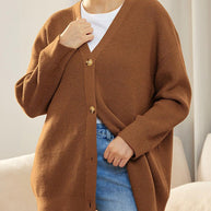 WW | Strickjacke Übergröße Knopfleiste Strickjacke Damenbekleidung