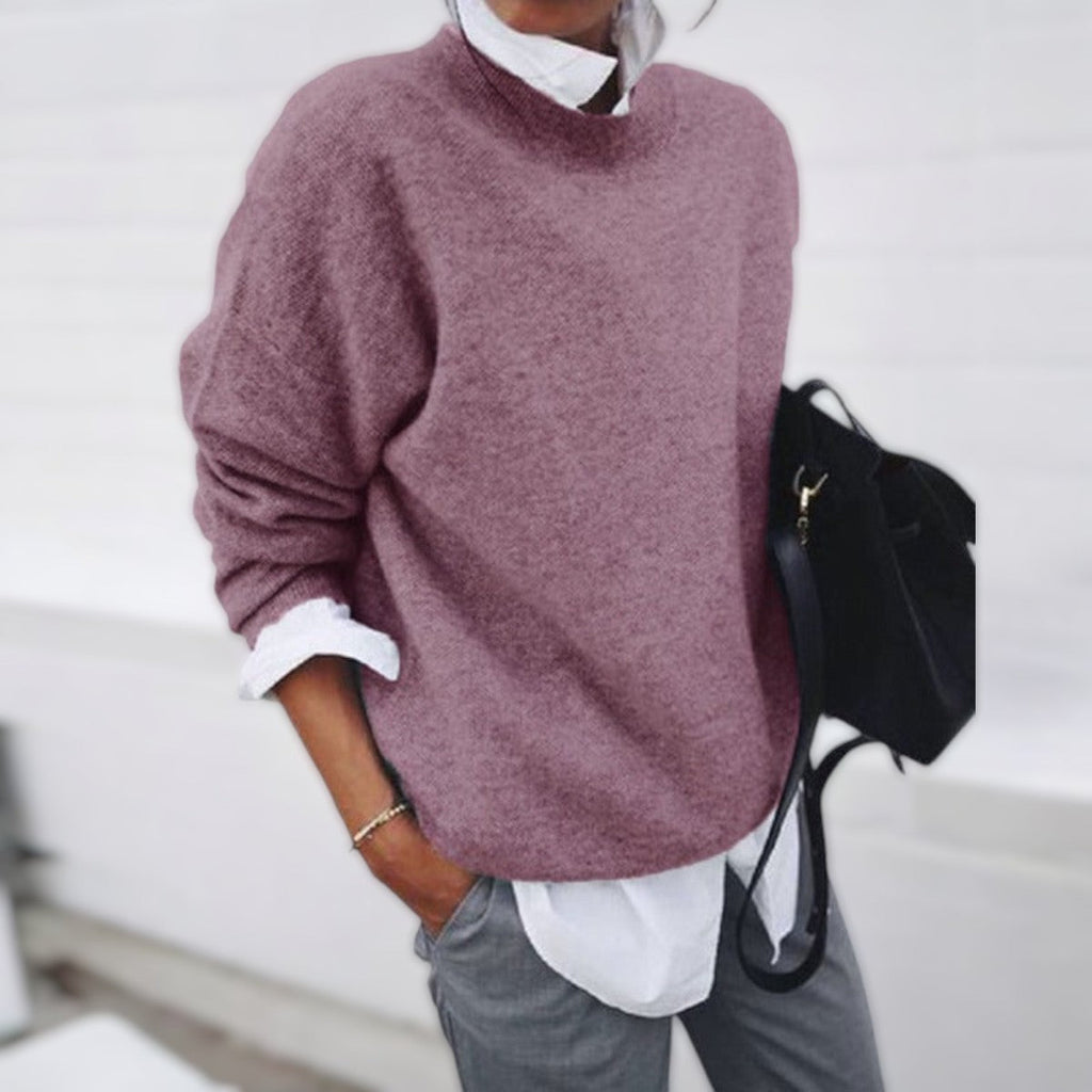 WW | Pullover Rundhals Übergröße Pullover Strickwaren Damen