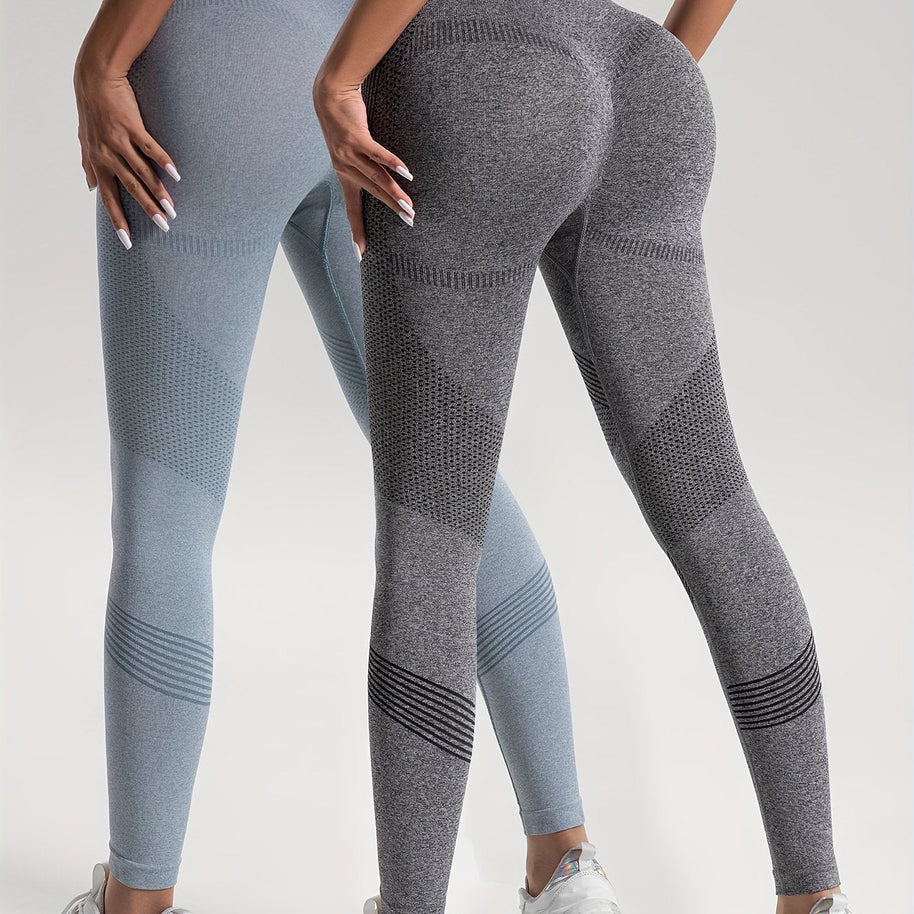 WW | Eleganz Set aus 2 Gepunkteten Fitness-Leggings für Stilvolle Workouts