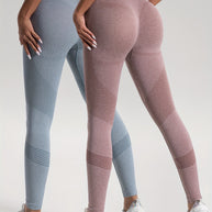 WW | Eleganz Set aus 2 Gepunkteten Fitness-Leggings für Stilvolle Workouts