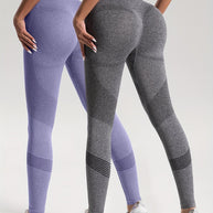 WW | Eleganz Set aus 2 Gepunkteten Fitness-Leggings für Stilvolle Workouts